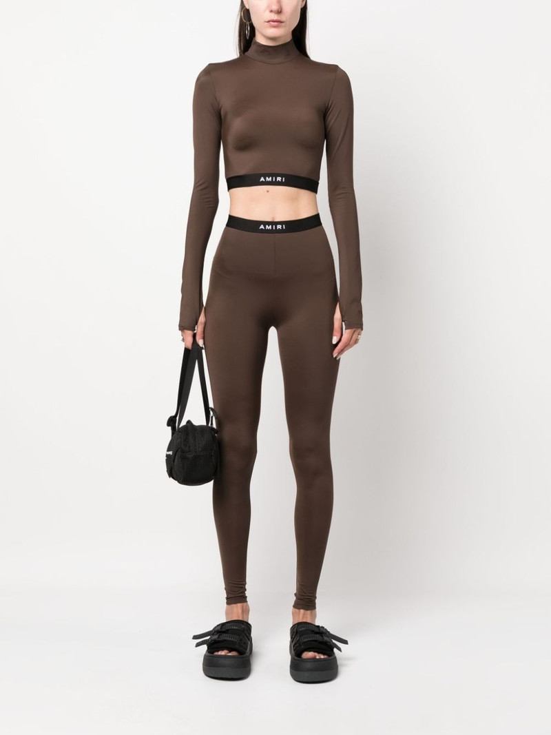AMIRI elasticated logo-waistband leggings outlook