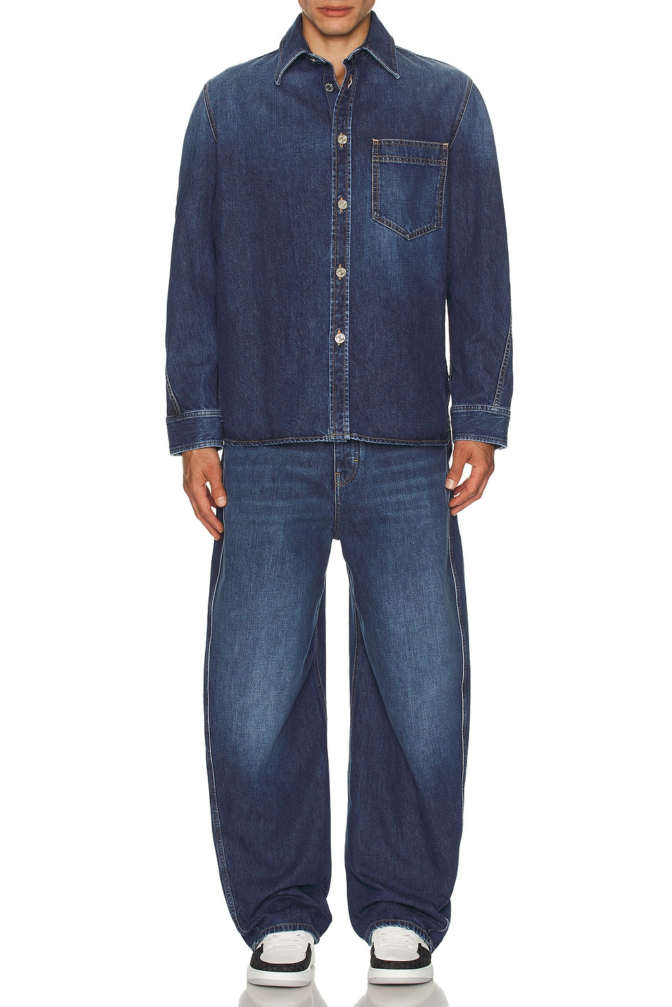Twisted Seam Denim Jeans - 5