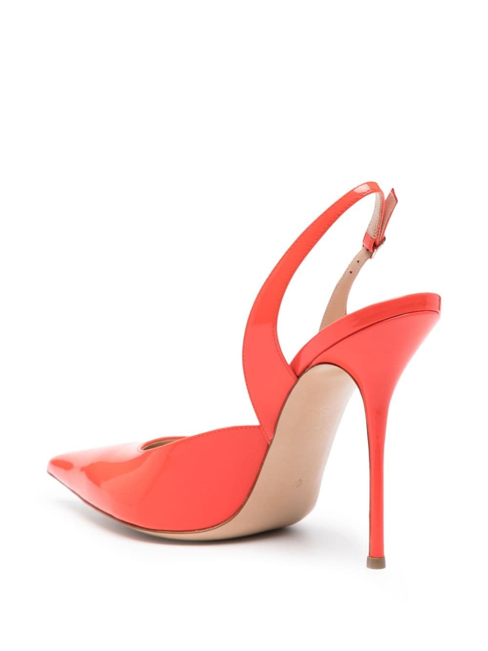 patent-leather slingback pumps - 3