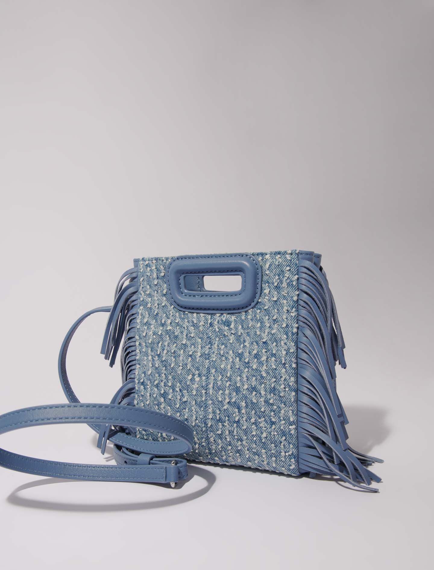 M mini bag in denim with rhinestones - 5