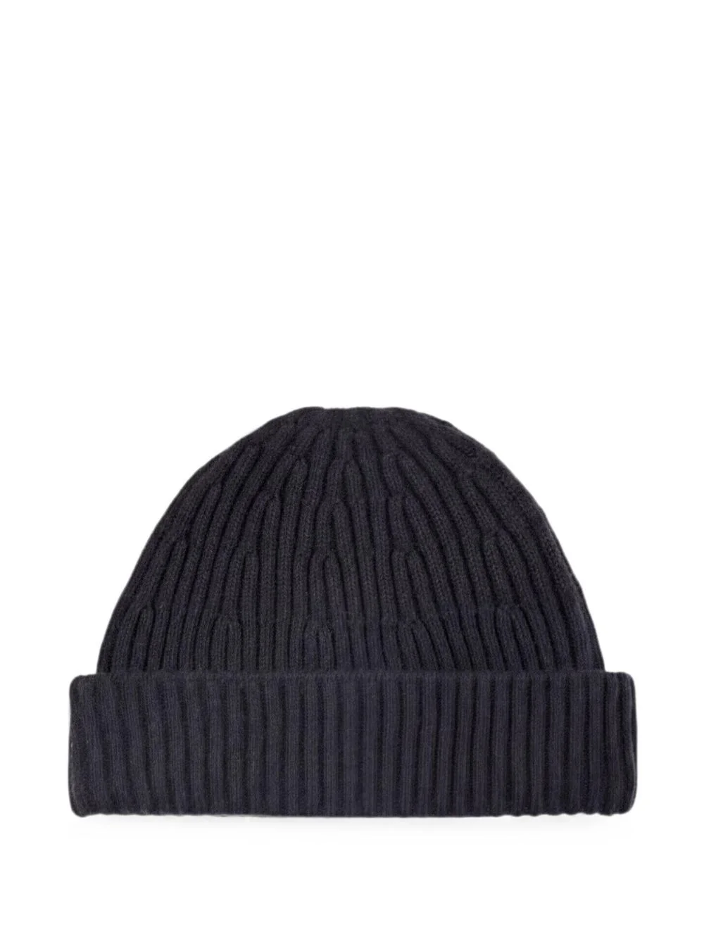 turn-up-brim beanie hat - 1