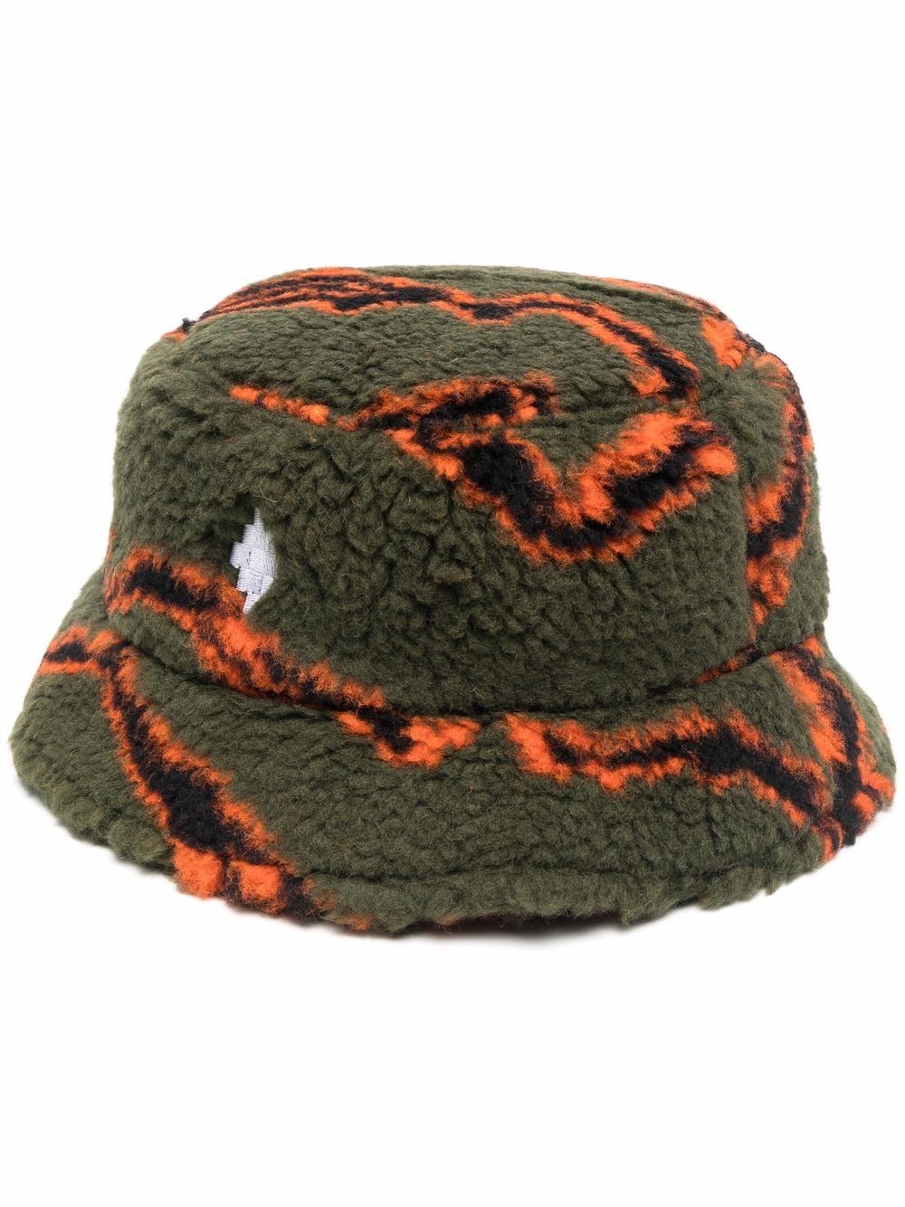 abstract-pattern shearling bucket hat - 1