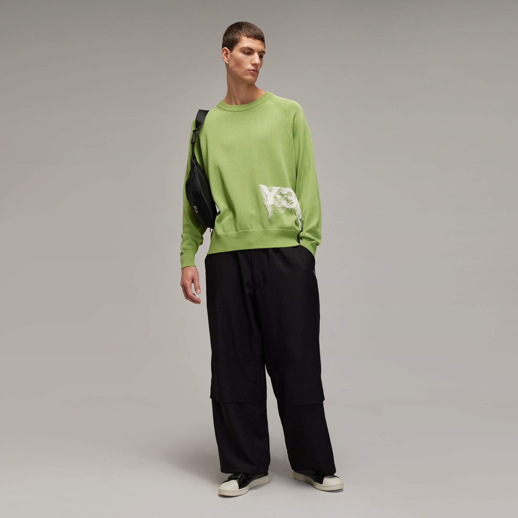 Y-3 Logo Knit Crew Sweatshirt - 5