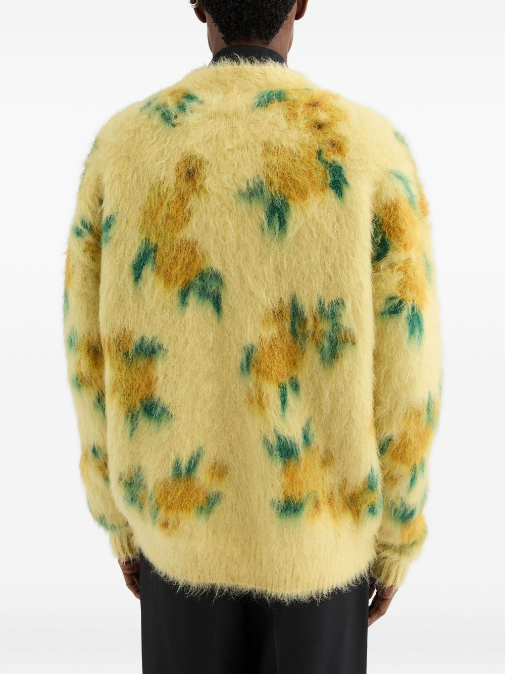 brushed-effect cardigan - 4