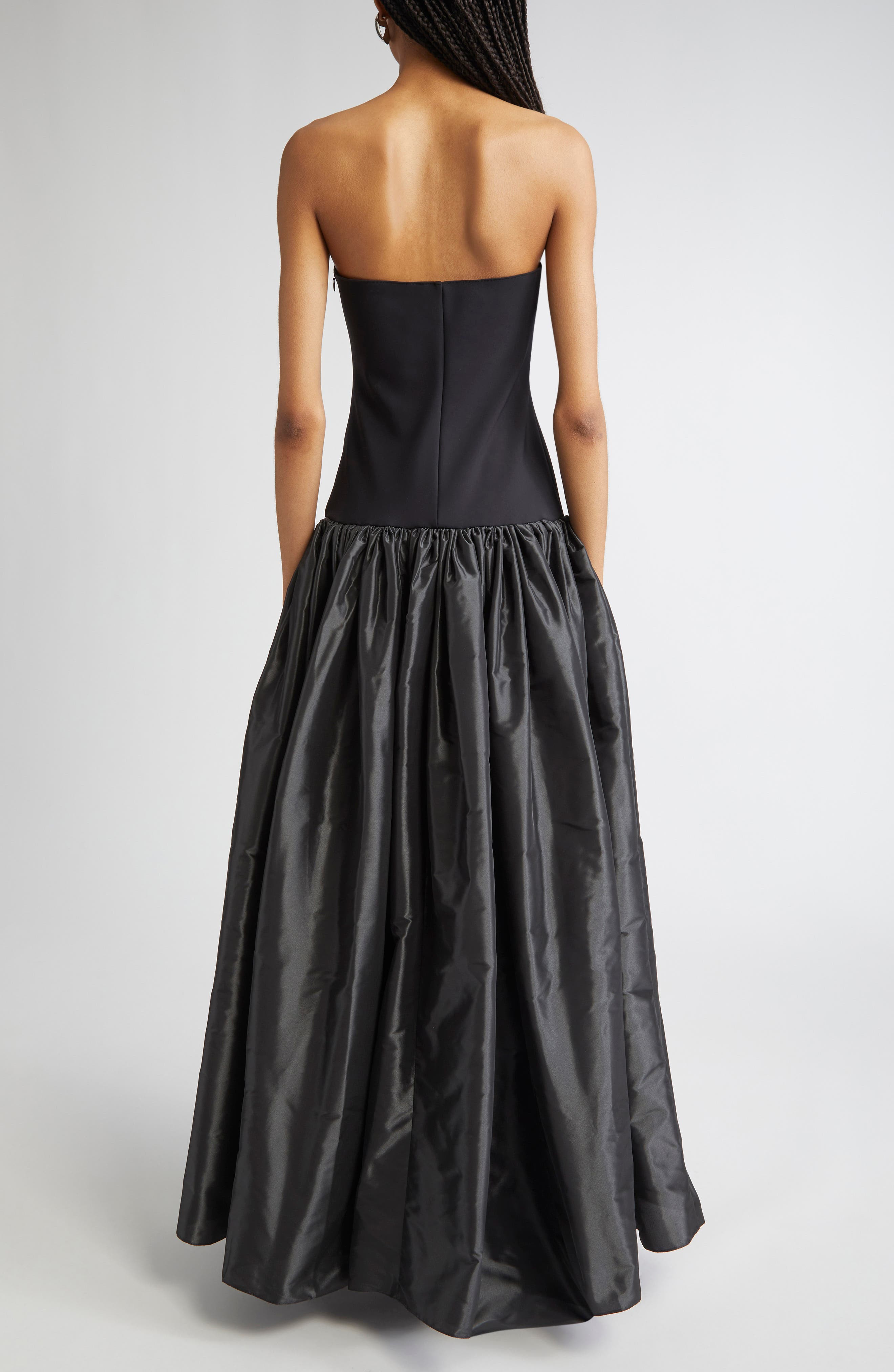 Coperni Bustier Princess Jersey & Taffeta Ballgown in Black at Nordstrom - 2