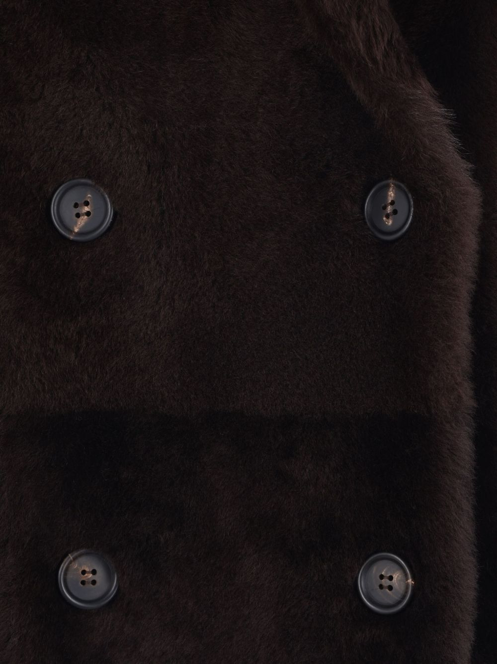 double-breasted leather coat - 5
