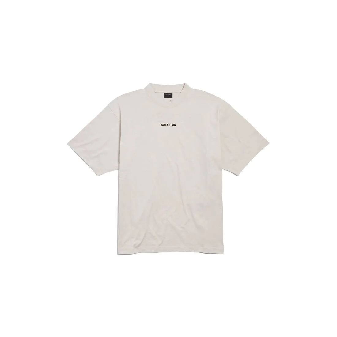 New Balenciaga Back T-shirt Medium Fit in Off White - 1