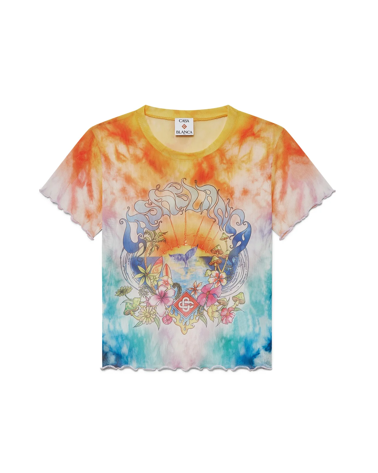 Surf Trip Tie Dye Mesh T-Shirt | Casablanca Paris - 1