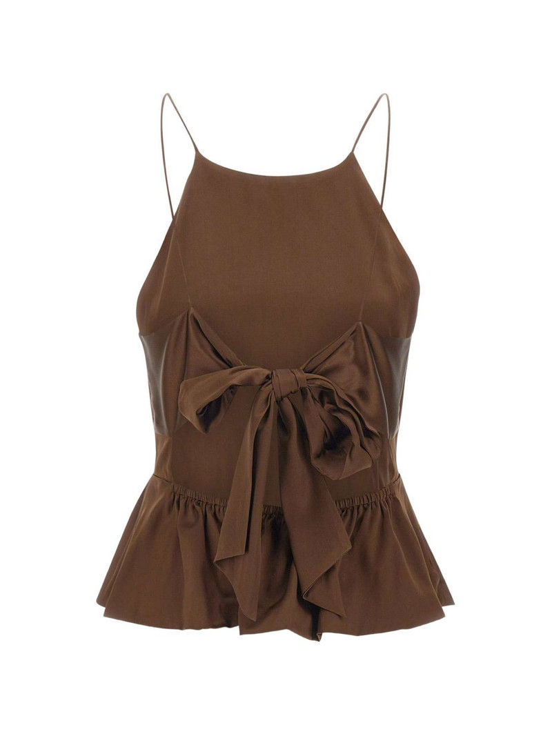 The Garment Cata halterneck peplum top outlook