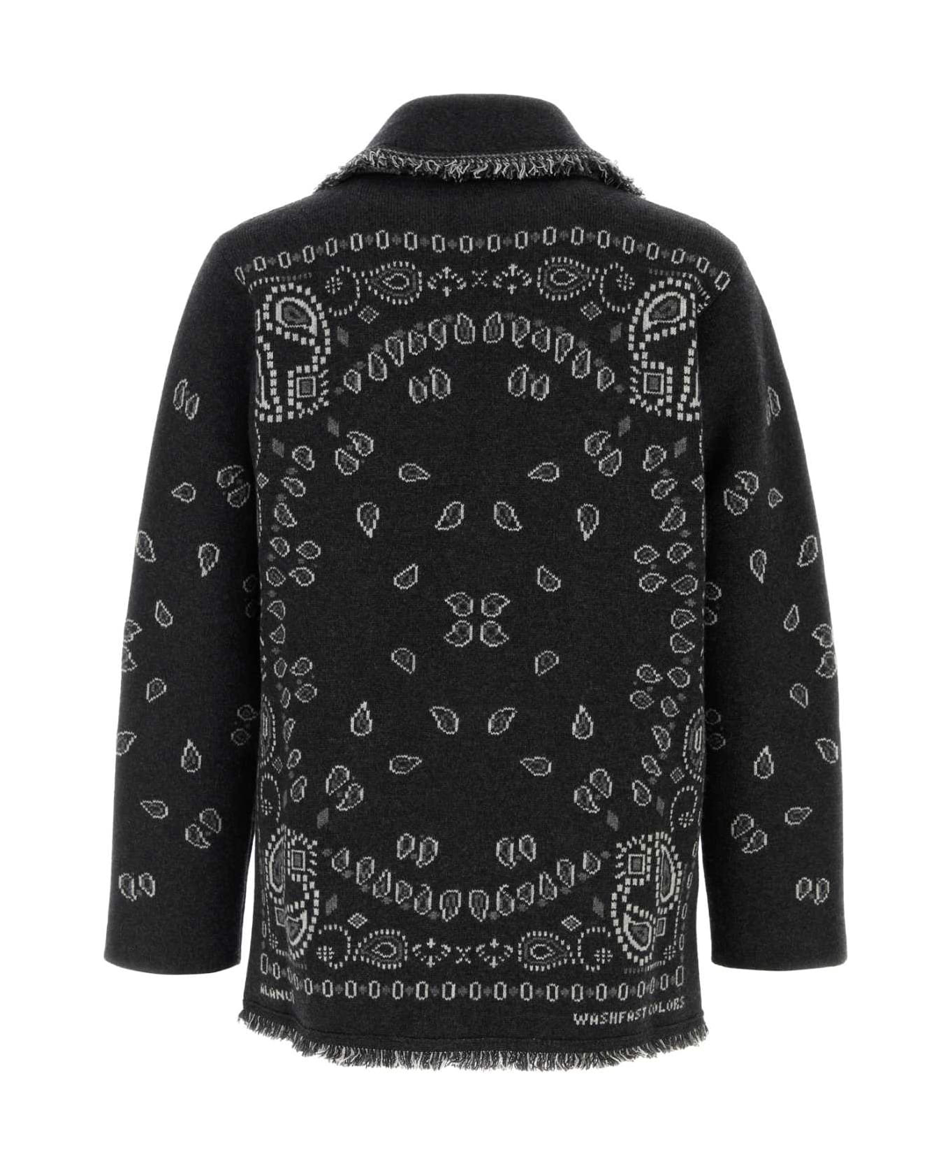 Embroidered Cashmere Bandana Cardigan - 2