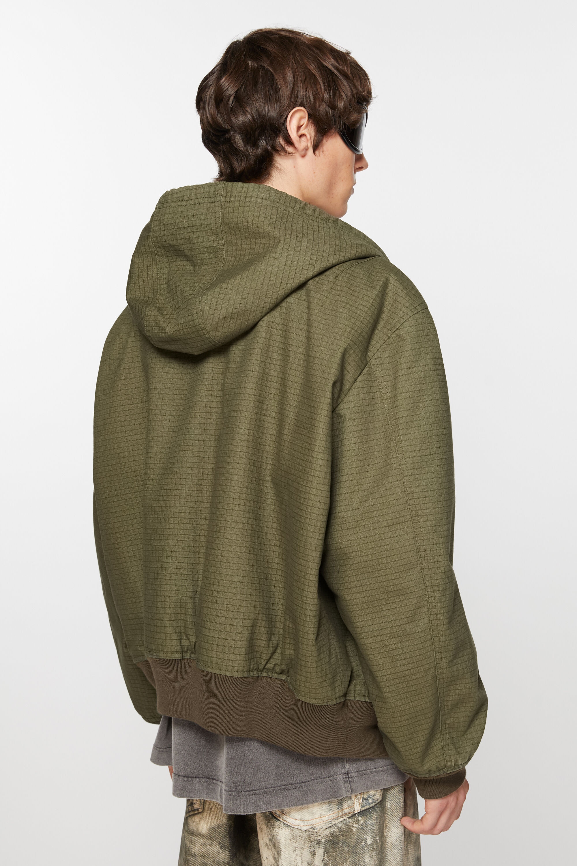 Ripstop padded jacket - Olive green - 4