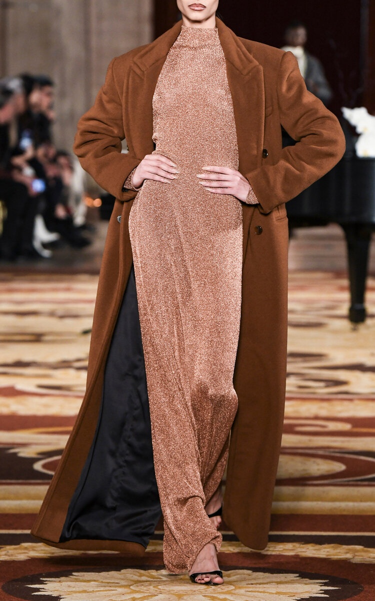Ribbed Lurex Gown metallic - 2