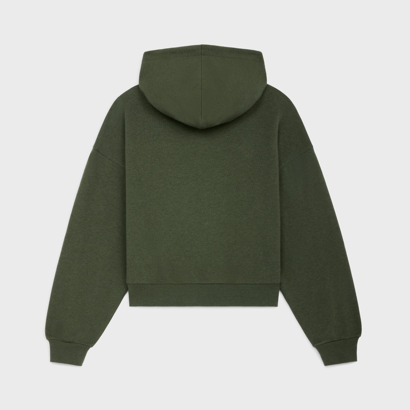 CELINE celine paris hoodie in cotton and cashmere outlook