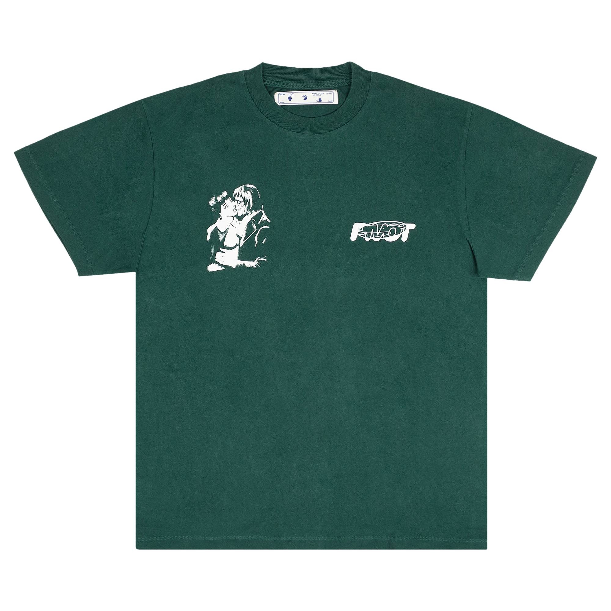 Off-White Kiss 21 Short-Sleeve Over Tee 'Green/White' - 1