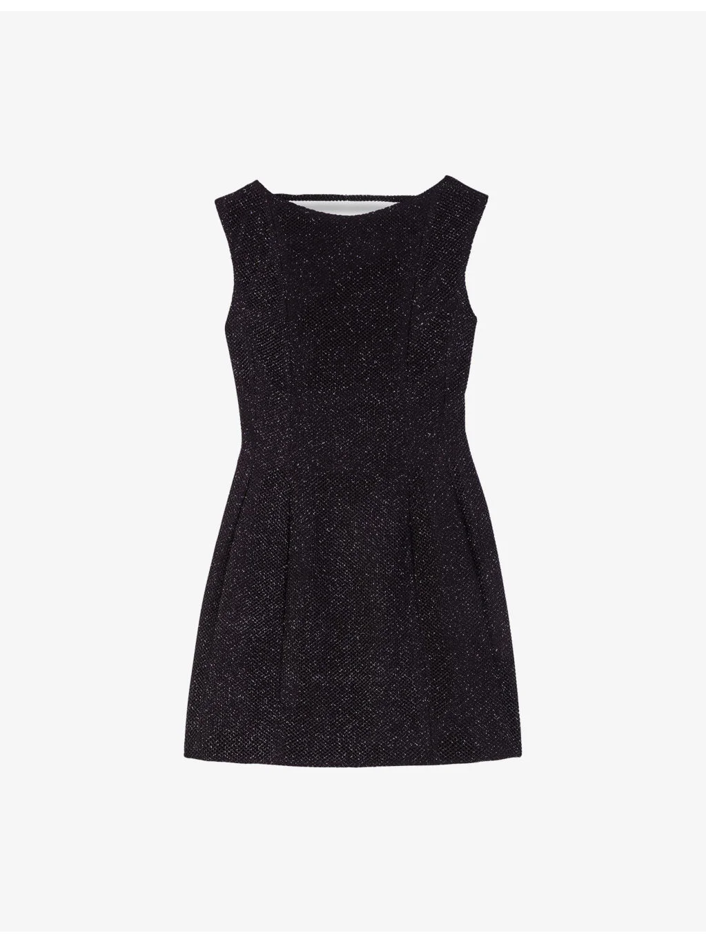 Sleeveless Rhinestone-Embellished Stretch-Woven Mini Dress - 1