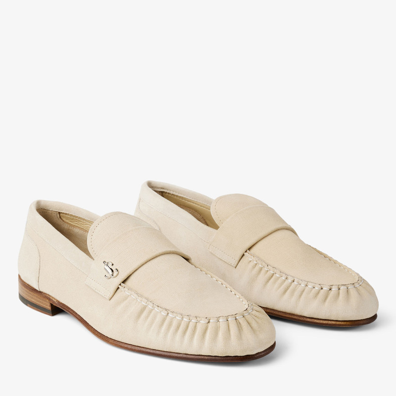 Ellis Loafer Bone Etched Velvet Suede Loafers 2