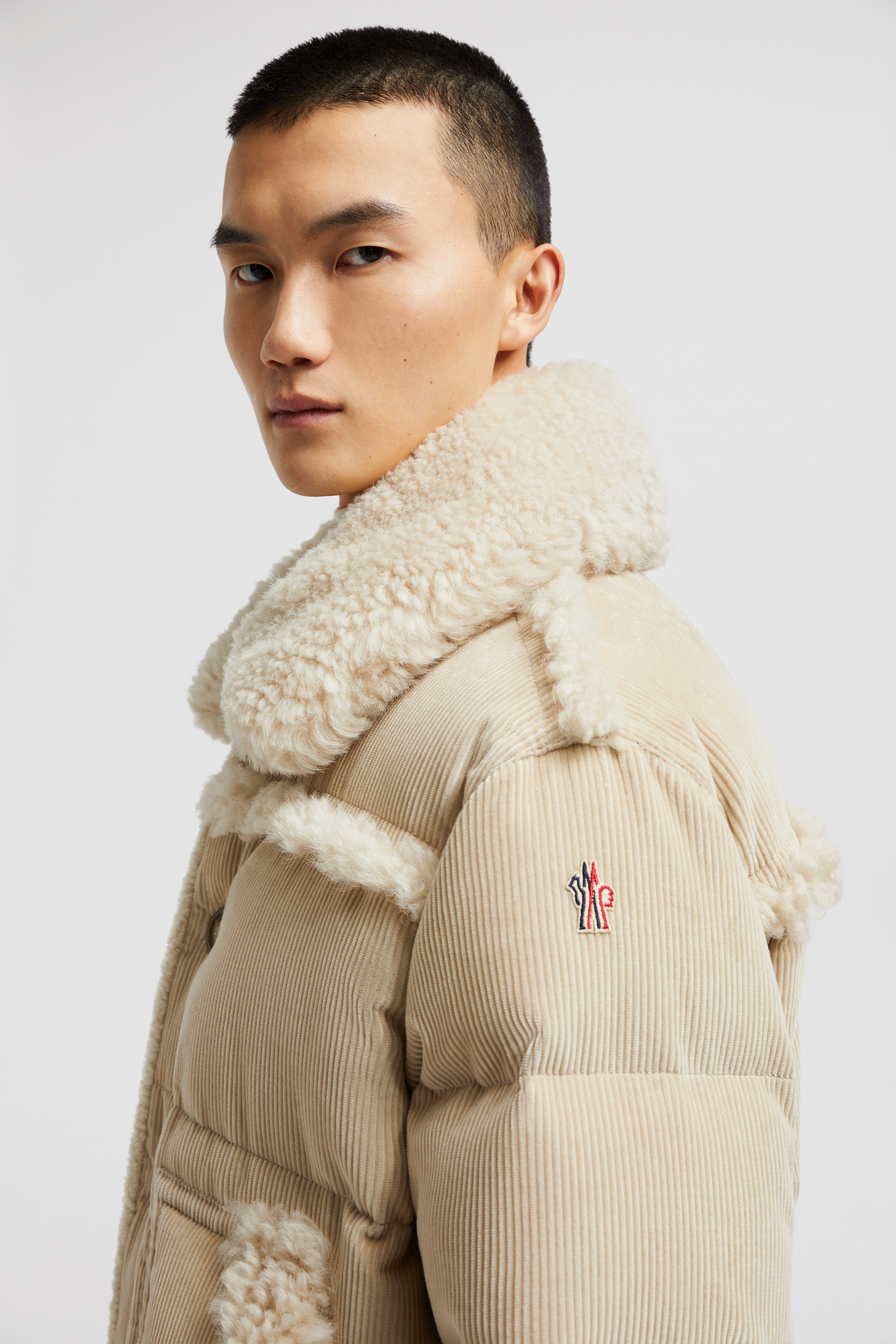 Couloir Corduroy & Shearling Short Down Jacket - 4