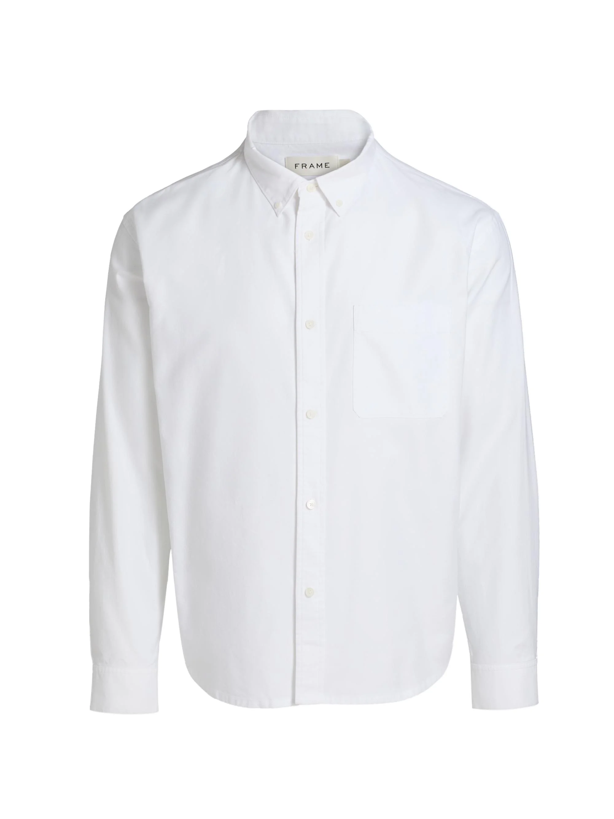 Men's Oxford Cotton Button-Down Shirt - White - 1