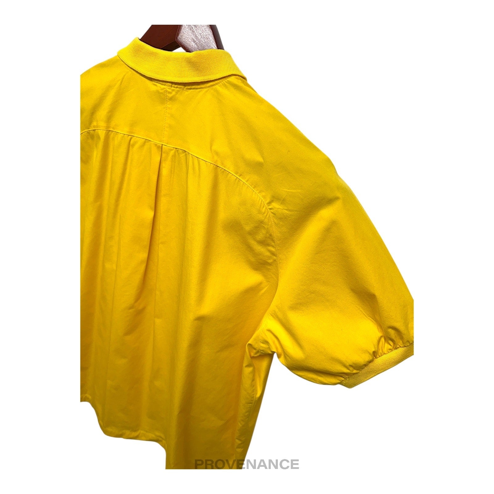 Balenciaga Sports Embroidered Bowling Shirt - Yellow M - 6
