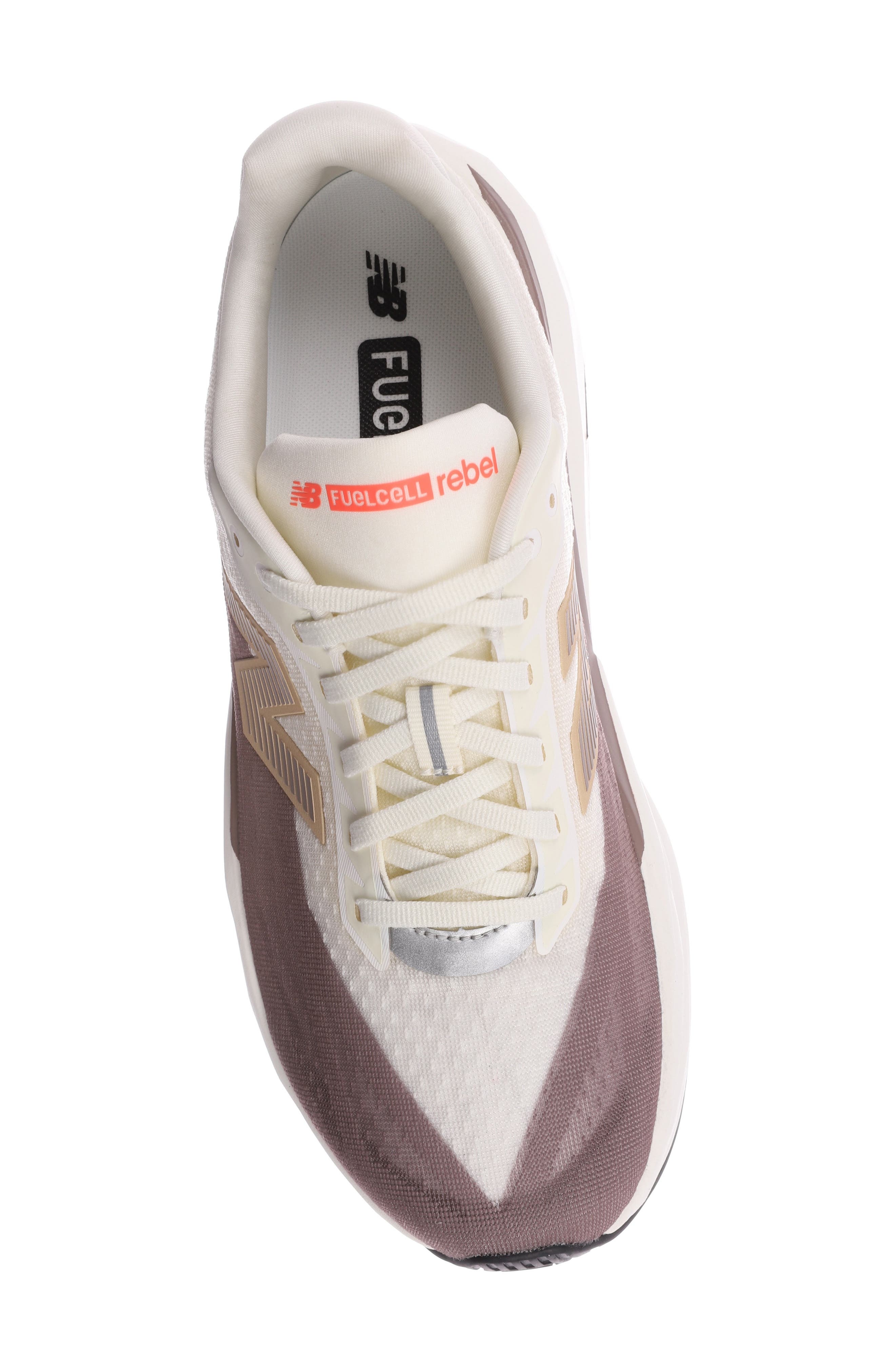 New Balance FuelCell Rebel v5 Running Shoe in Angora/Earth Shadow at Nordstrom - 3