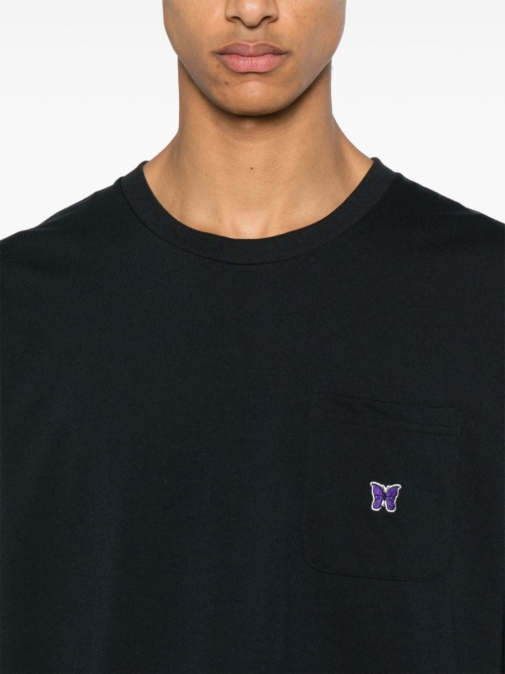 butterfly-embroidered T-shirt - 5