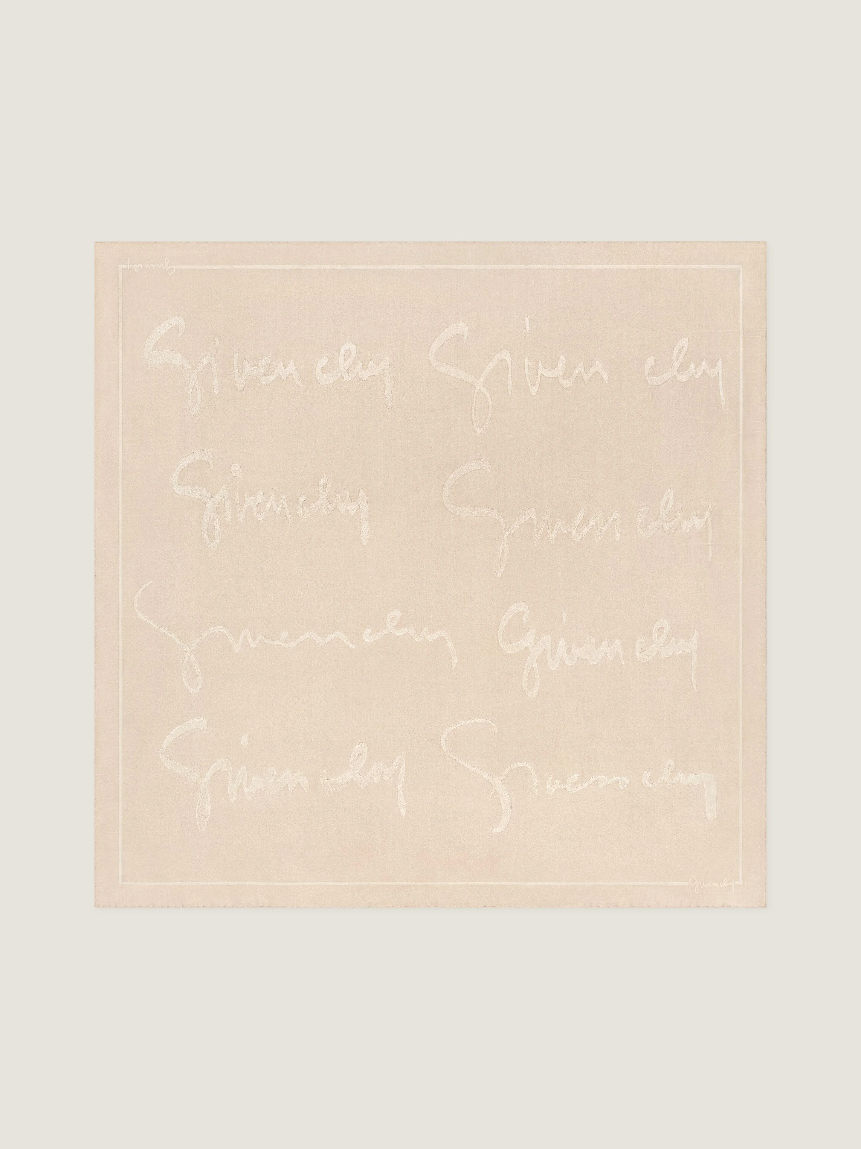 SQUARE IN SILK JACQUARD WITH GIVENCHY SIGNATURE - 1