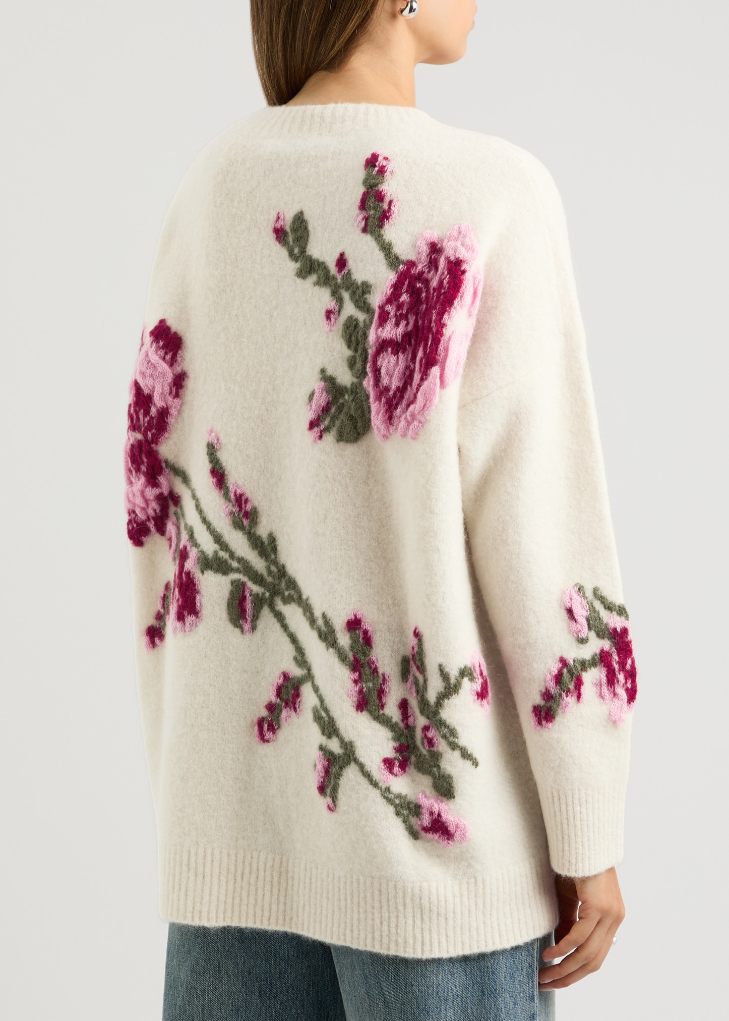 Floral-intarsia alpaca-blend jumper - 3