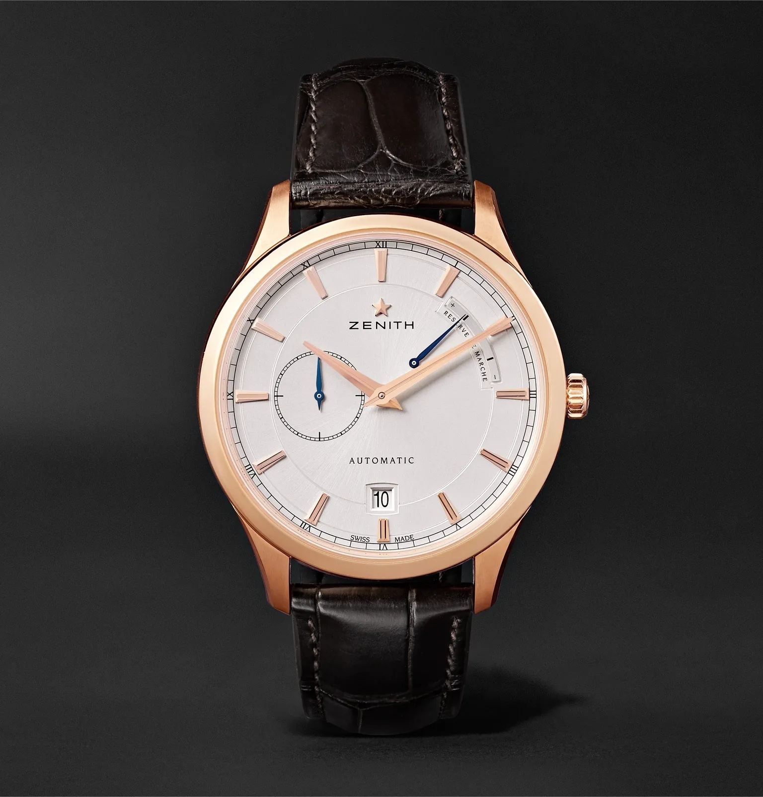 Power Reserve 40mm 18-Karat Rose Gold and Alligator Watch, Ref. No. 18.2121.685/01.C498 - 1