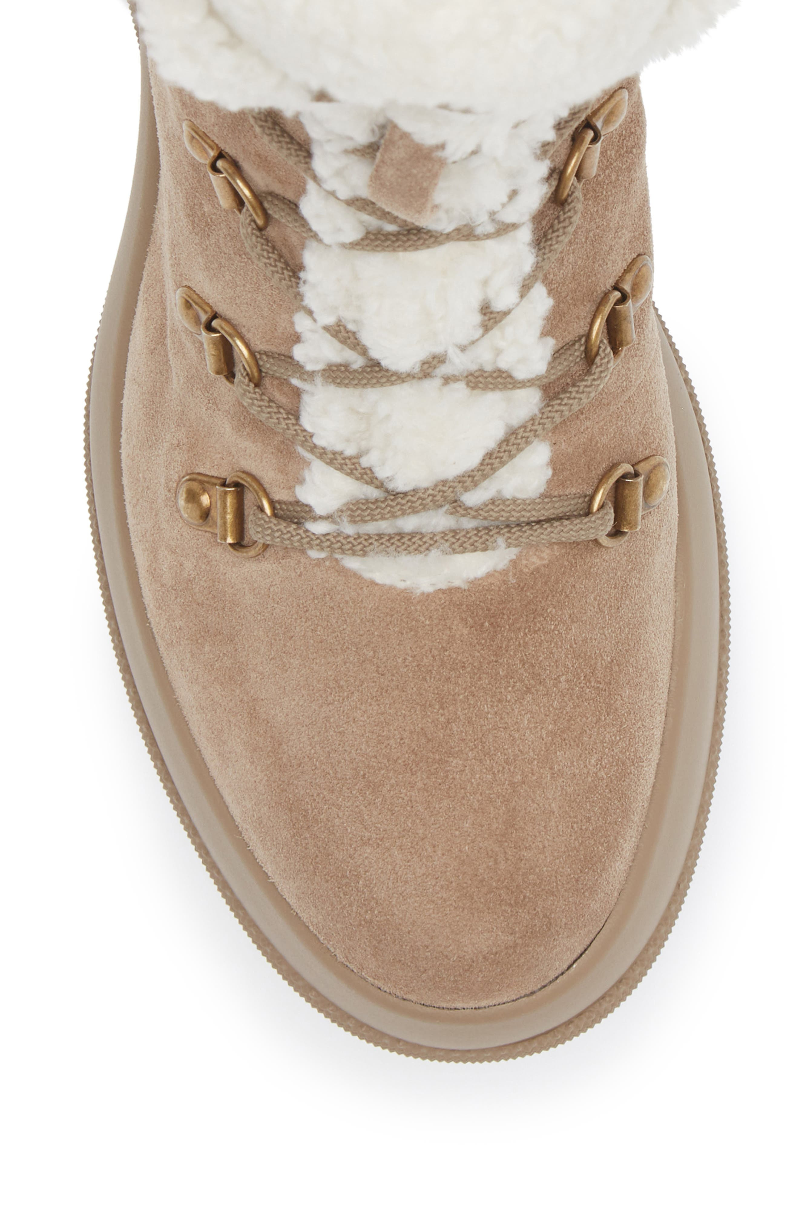 Moncler Resile Trek Faux Shearling Trim Bootie in Coriander at Nordstrom - 5