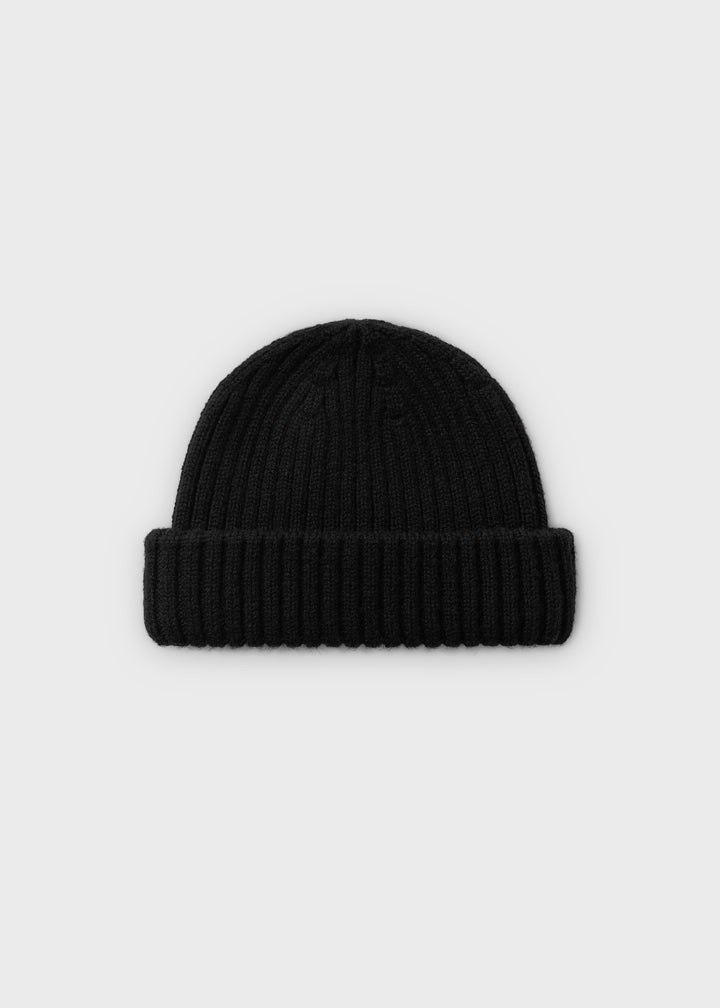 Totême Chunky brim beanie black | toteme | REVERSIBLE