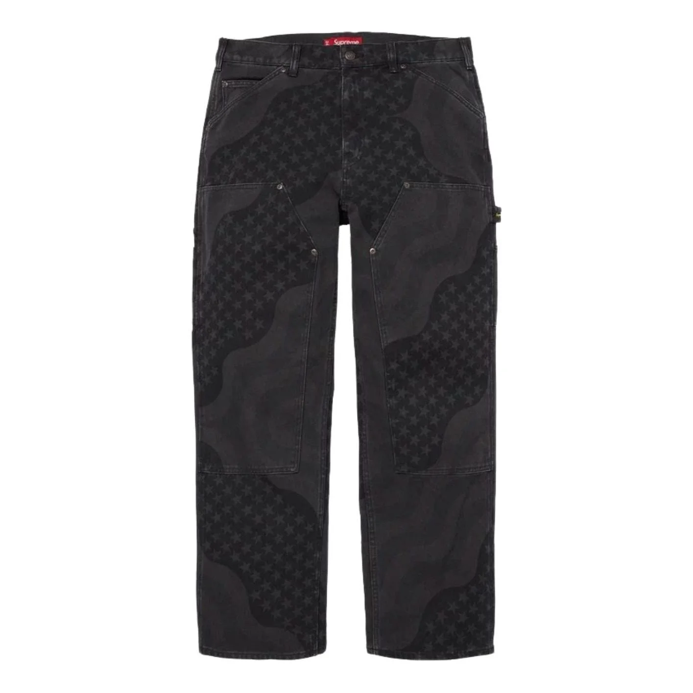 Supreme SS26 Flag Double Knee Painter Pant 'Black' SUP-SS26-131-BLK - 1