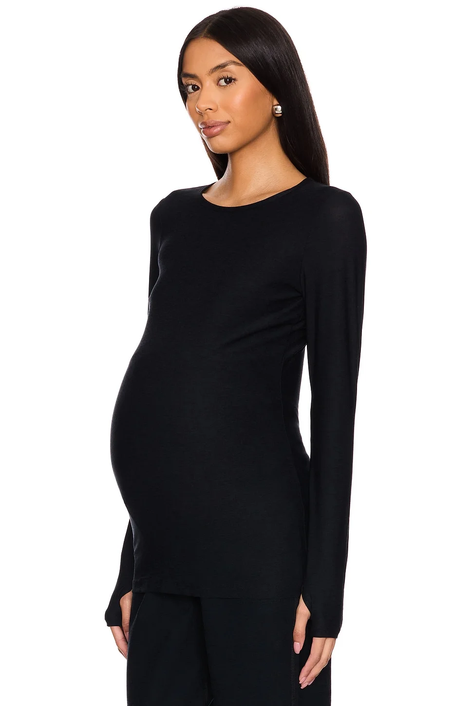 Featherweight Count On Me Maternity Crew Pullover Top - 1