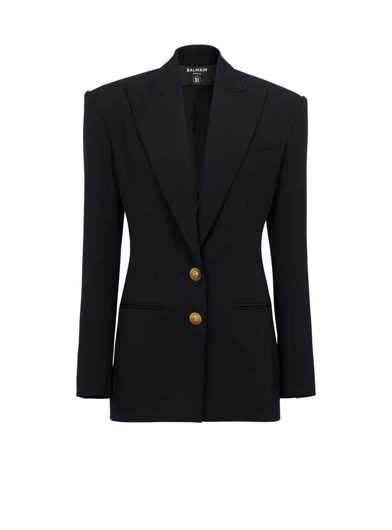 2-button cinched-waist jacket 1