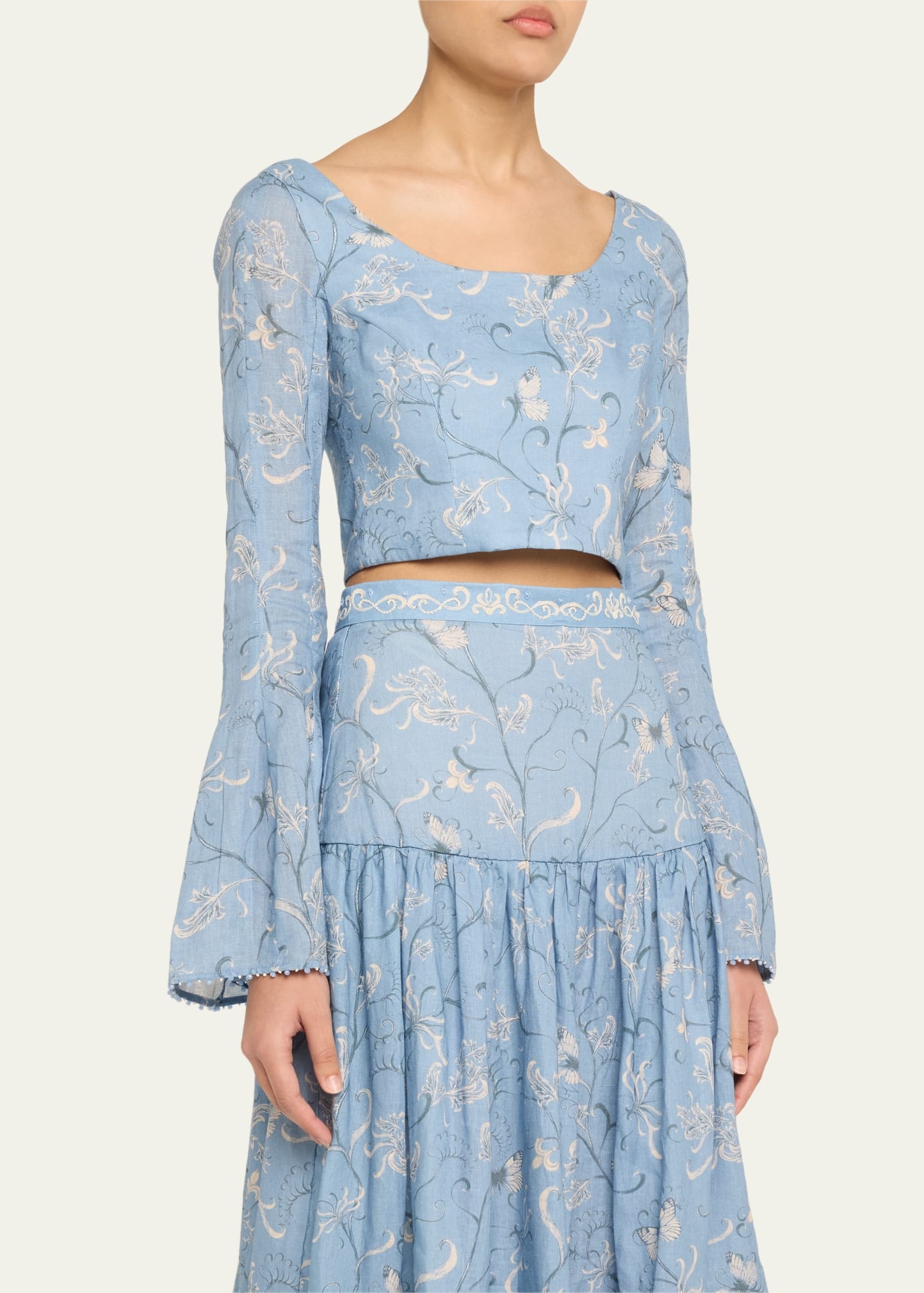 Lymanopoda Limoncillo Linen Cropped Top - 4
