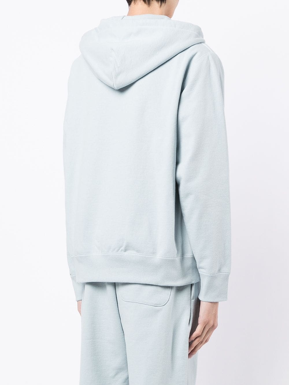 cotton jersey zip up hoodie - 5