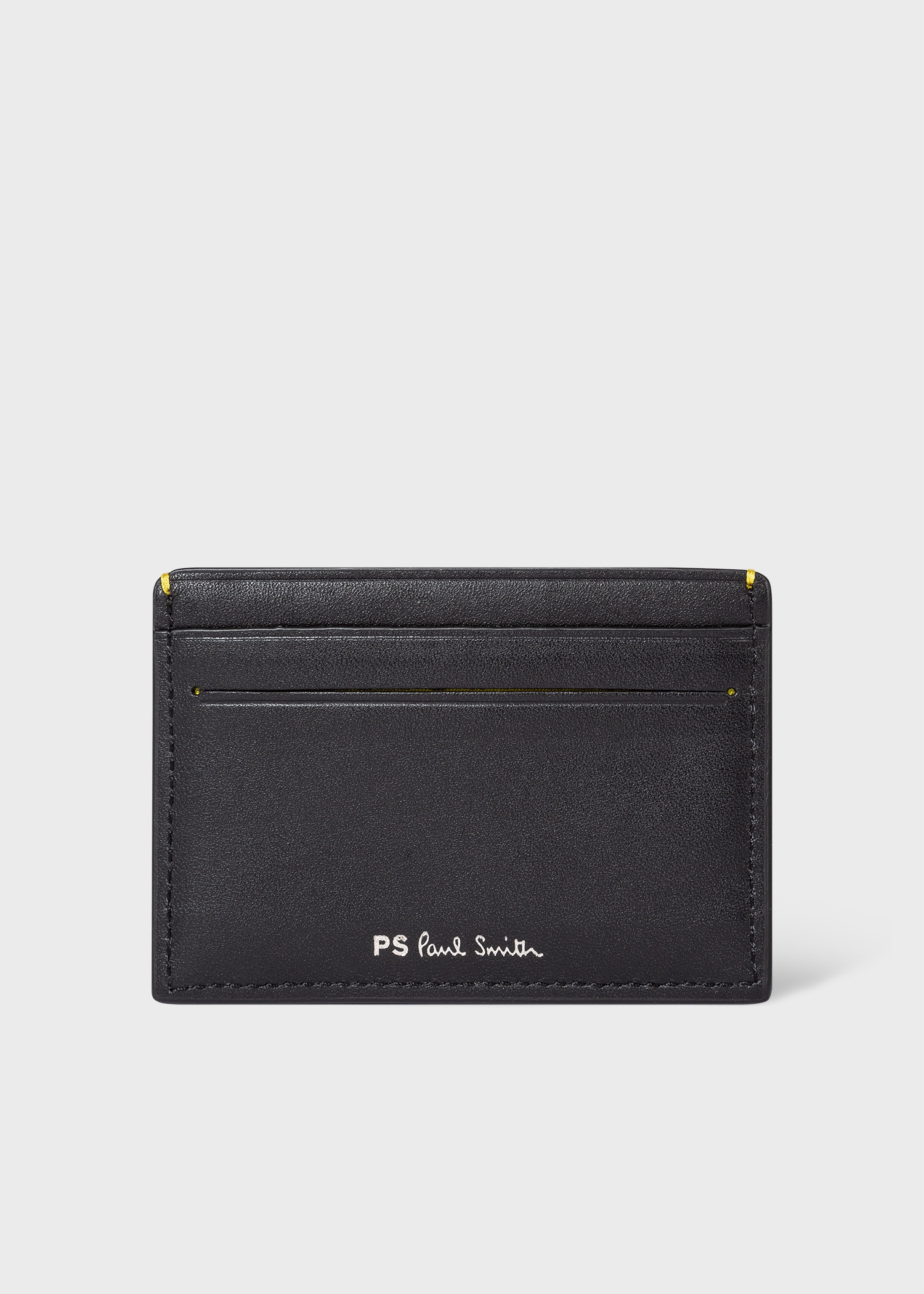 Black 'Zebra' Leather Credit Card Holder - 2