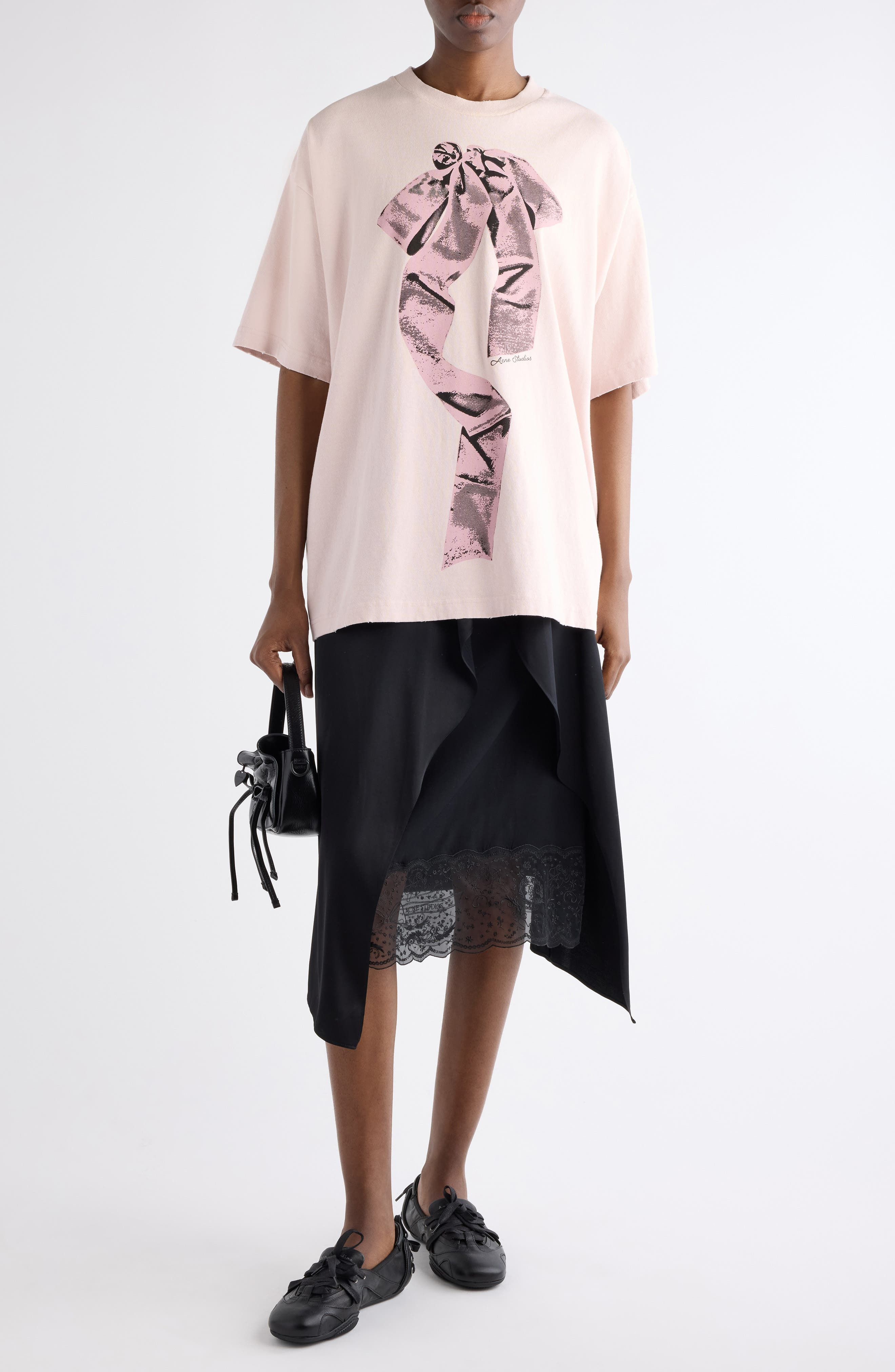 Acne Studios Edra Bell Graphic T-Shirt in Violet Pink at Nordstrom - 2