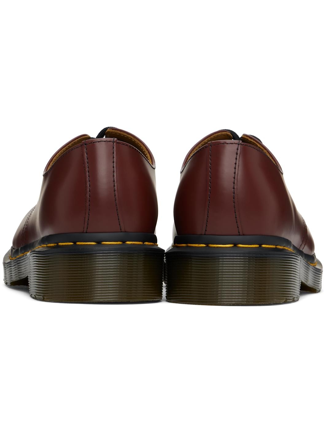 Burgundy 1461 Smooth Leather Derbys - 2