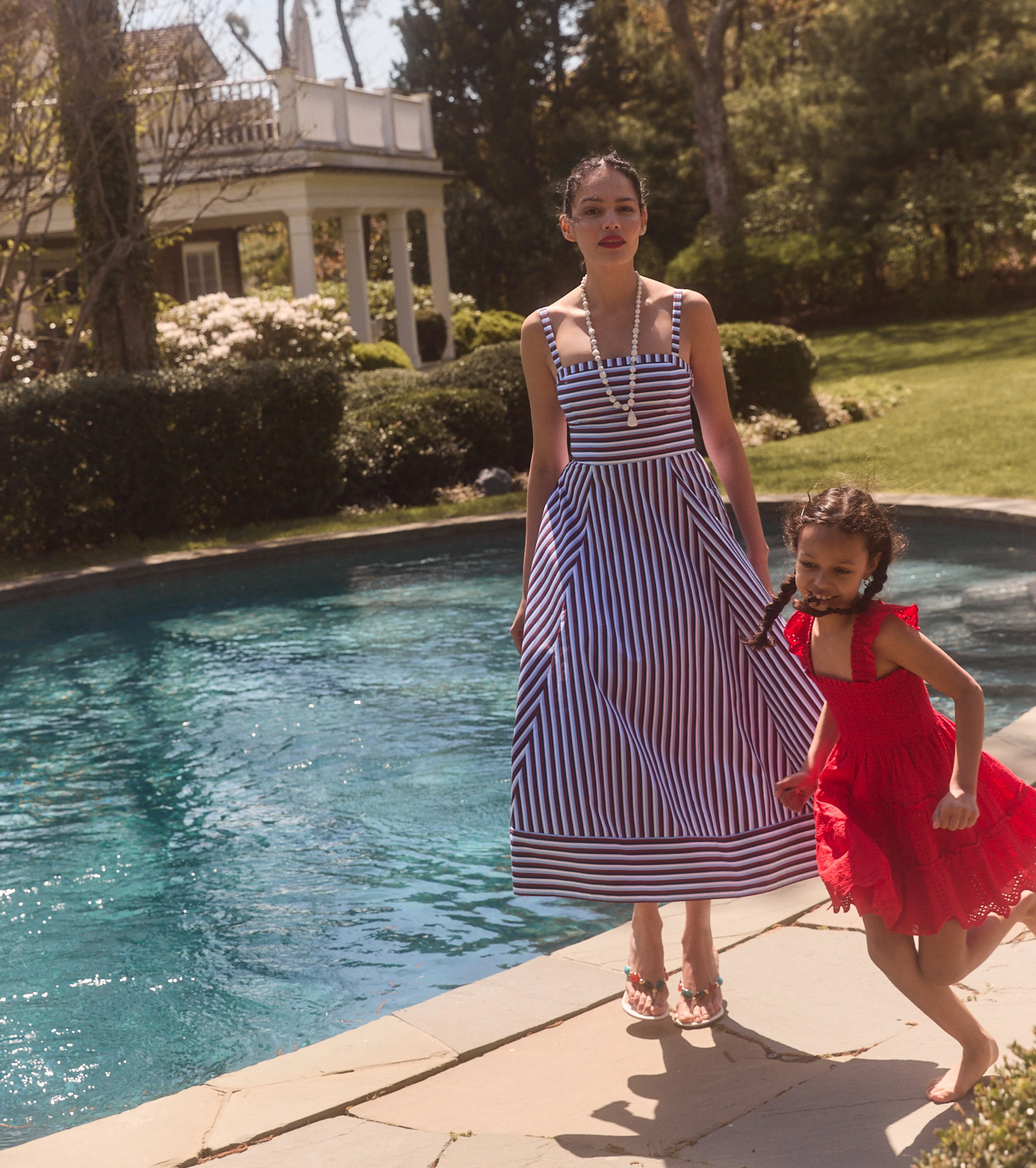 The Margot Dress - Firecracker Stripe - 1