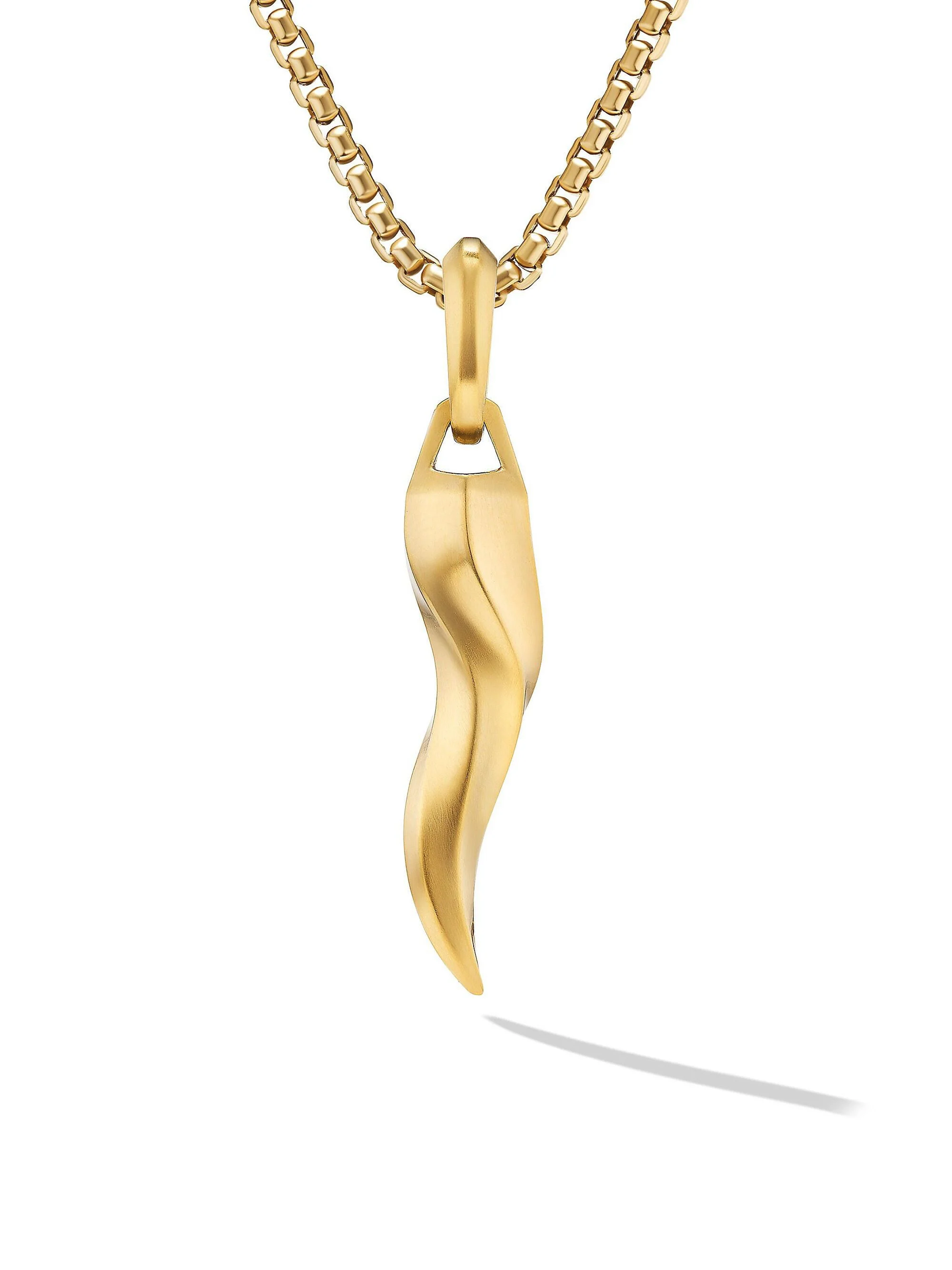 Men's Cornicello Amulet in 18K Yellow Gold, 30MM - Gold - 1