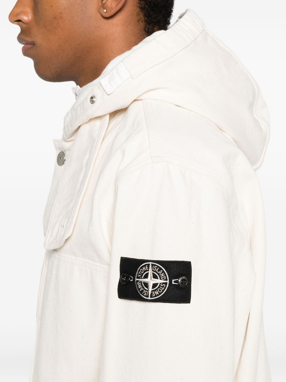 logo-patch hooded jacket - 5