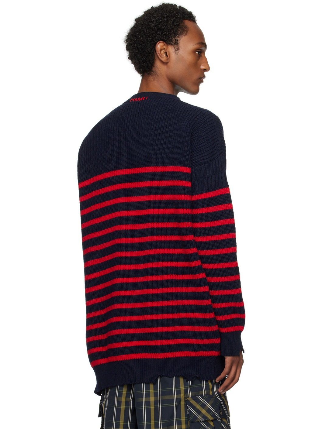 Navy Stripe Cardigan - 3