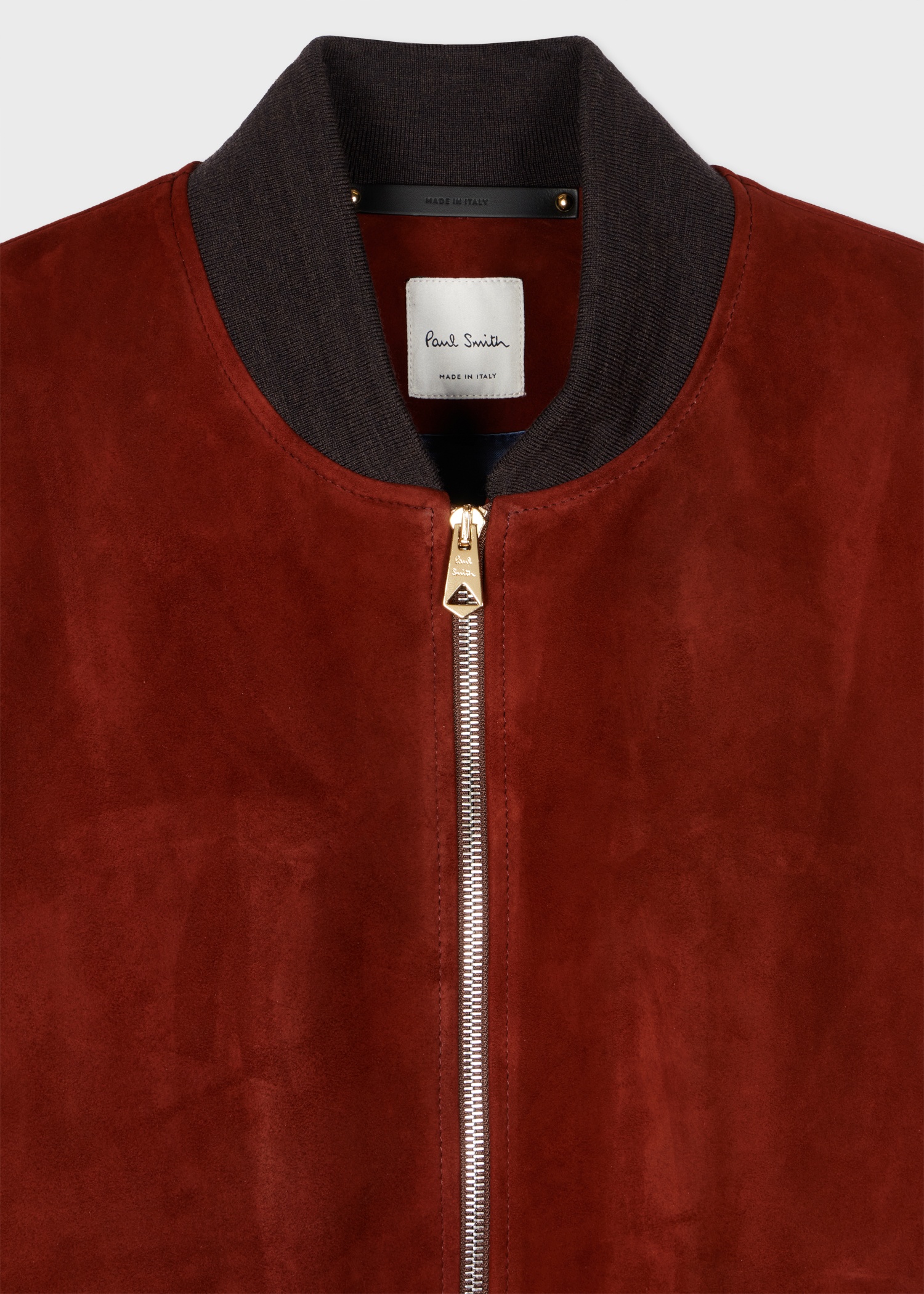 Cherry Red Suede Bomber Jacket - 2