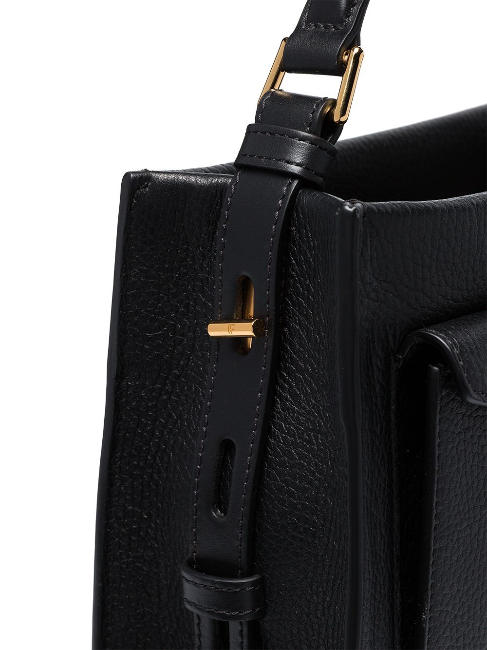 mini top handle leather shoulder bag - 5