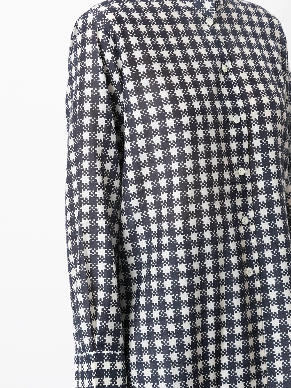 houndstooth buttoned-up shirt - 5