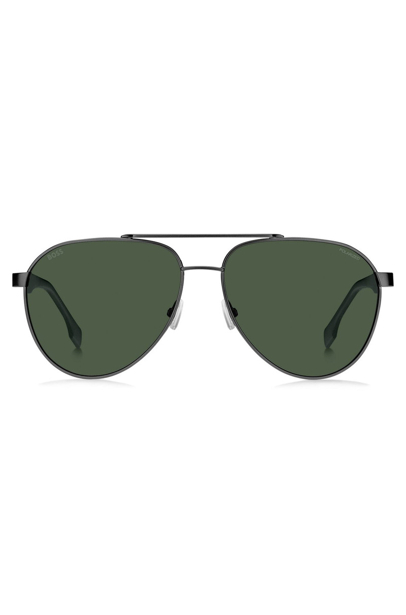 DOUBLE-BRIDGE SUNGLASSES WITH GREEN-SHADED LENSES 3