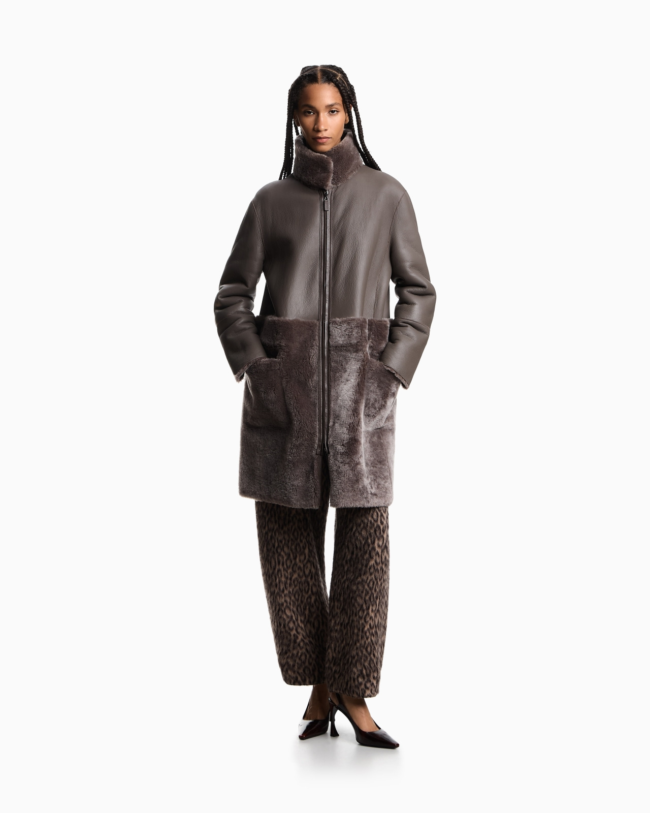 ASV REVERSIBLE COAT IN SPANISH MERINO SHEARLING LAMBSKIN - 2