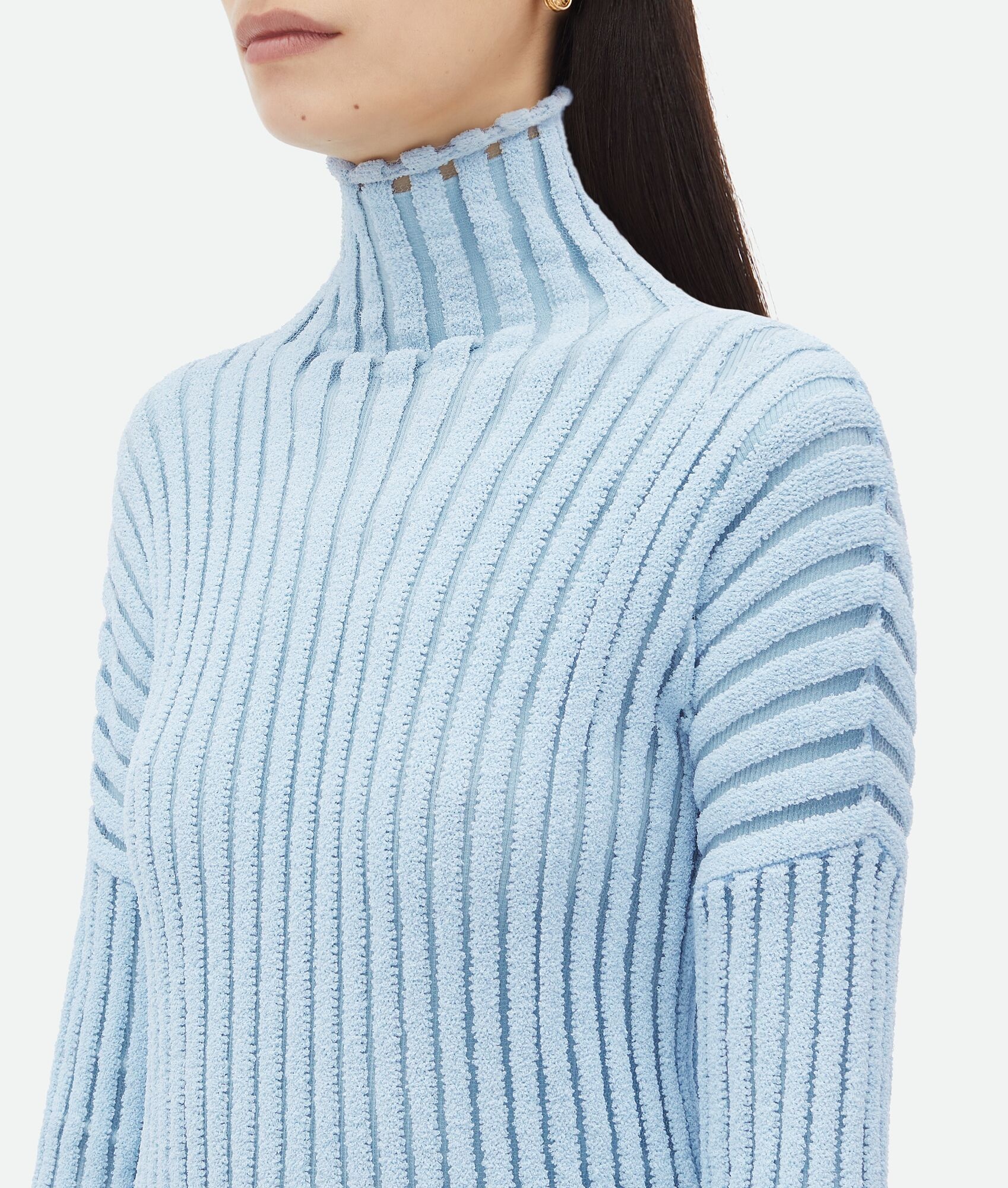 Cotton And Nylon Striped Sweater - 5