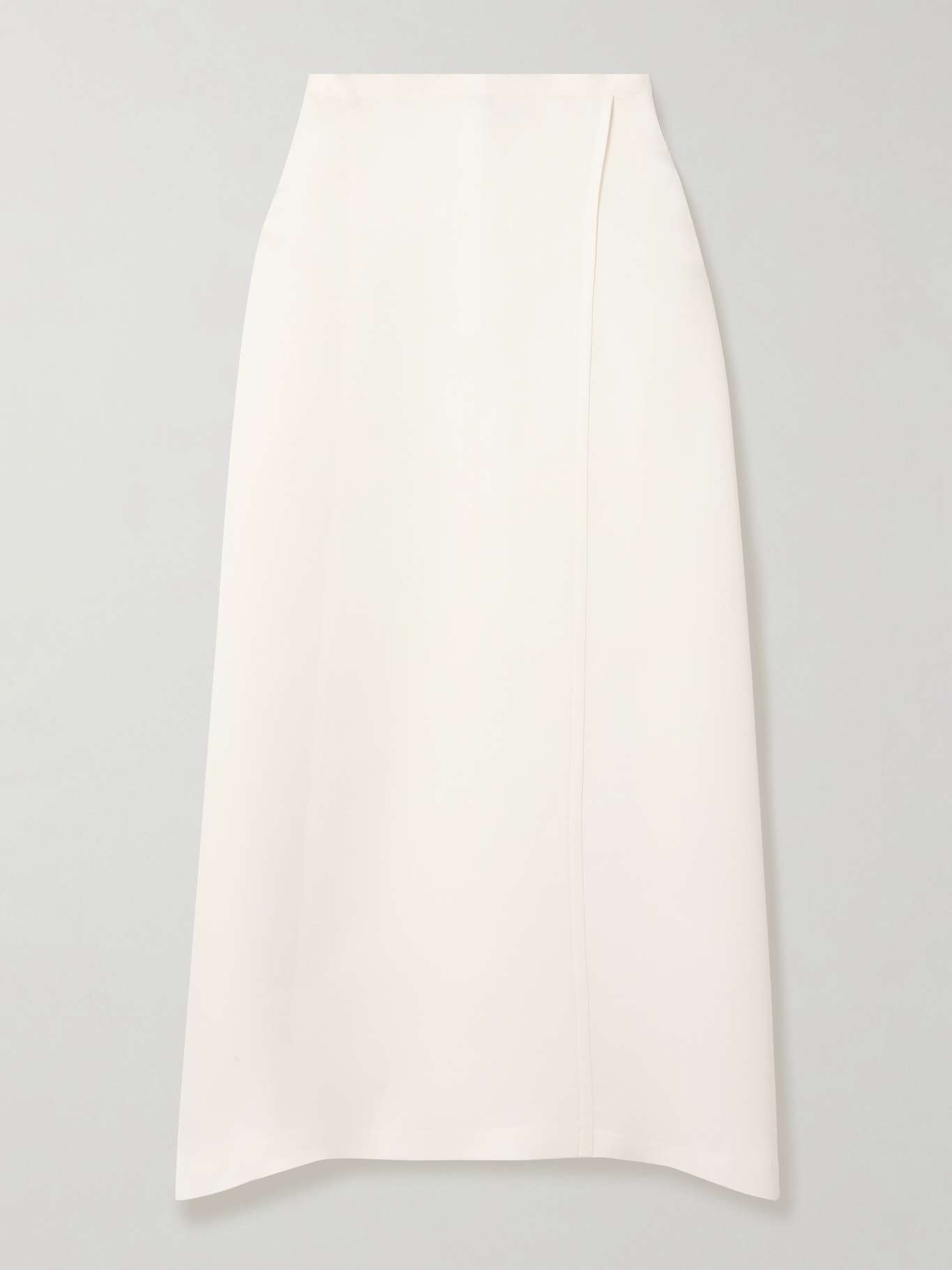 Mila wrap-effect silk-gazar maxi skirt - 1