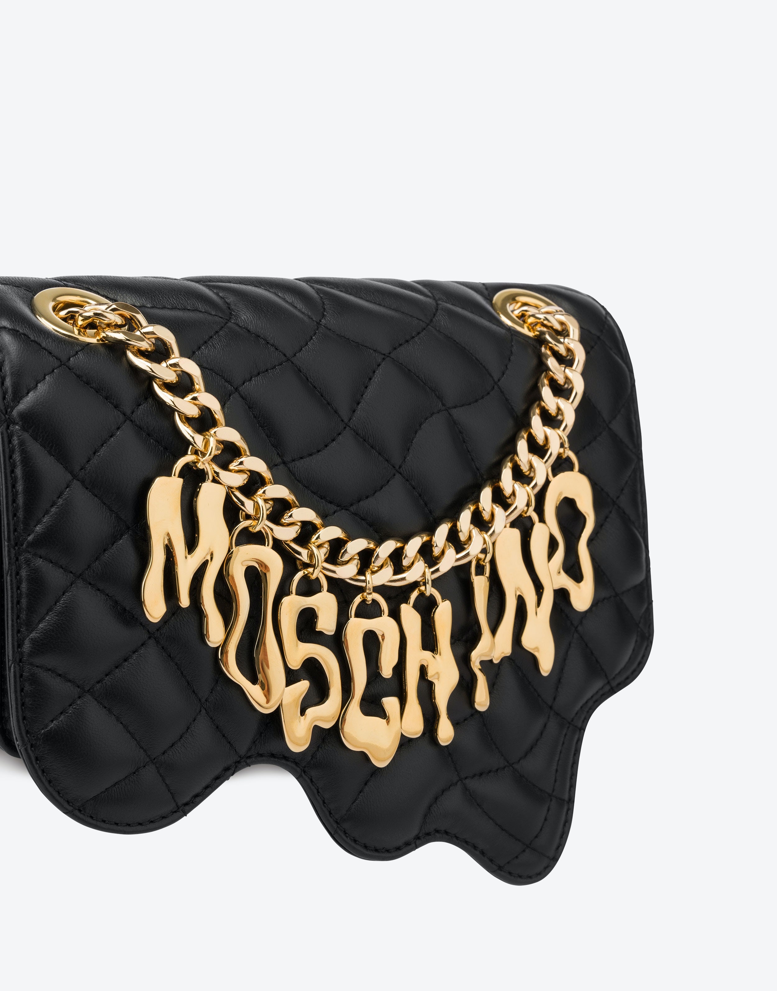 MORPHED LETTERING QUILTED SHOULDER BAG - 4